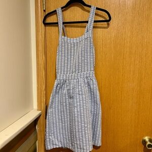 Blue and White Striped Apron Dress
